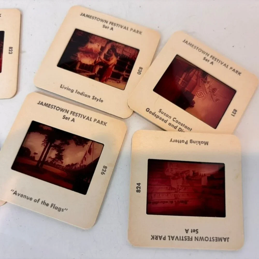 Vintage 1970s Photo Slides of Jamestown, Festival Park VA